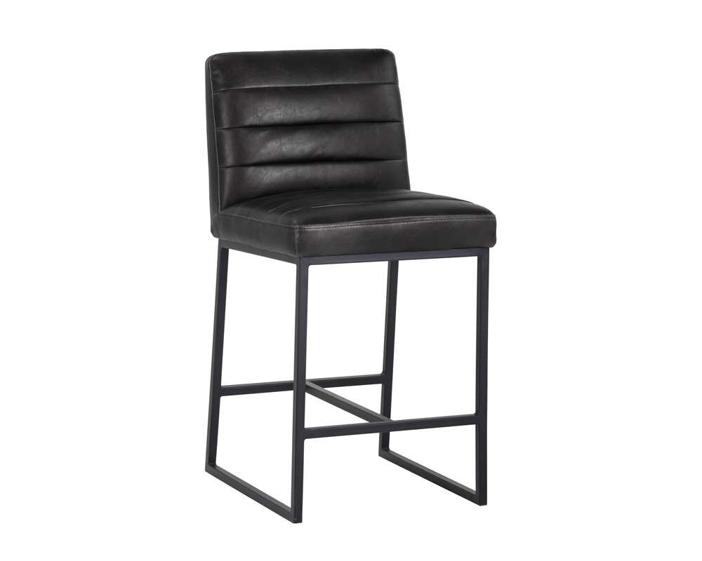 Sunpan - 5West Spyros Counter Stool - Coal Black - 103899 veiw 1