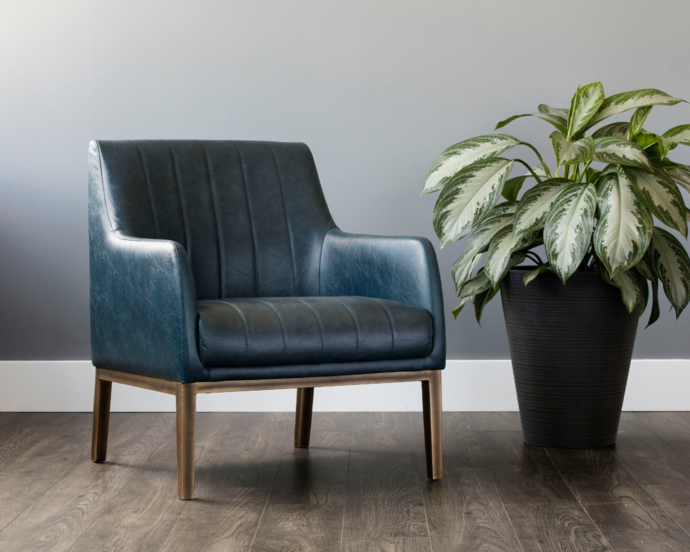 Sunpan - Irongate Wolfe Lounge Chair - Vintage Blue - 102580 view 4