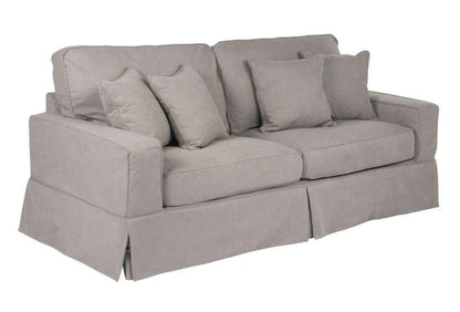 Sunset Trading - Americana Slipcover for Box Cushion Track Arm Sofa - Performance Fabric - Gray - SU-108500SC-391094 veiw 1