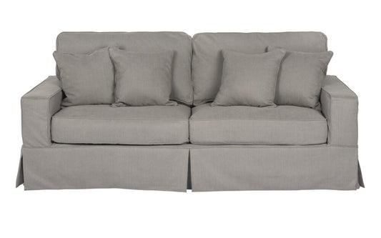 Sunset Trading - Americana Slipcover for Box Cushion Track Arm Sofa - Performance Fabric - Gray - SU-108500SC-391094 veiw 2