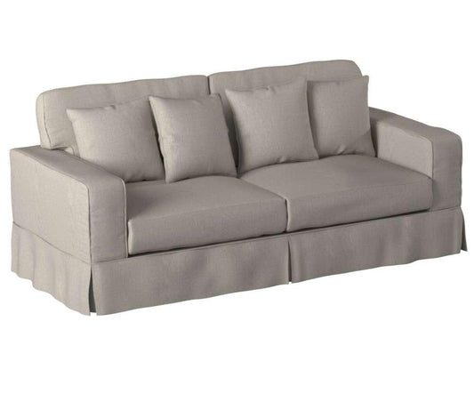 Sunset Trading - Americana Slipcover for Box Cushion Track Arm Sofa - Light Gray - SU-108500SC-220591 veiw 1