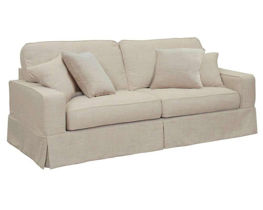 Sunset Trading - Americana Slipcover for Box Cushion Track Arm Sofa - Linen - SU-108500SC-466082 veiw 1
