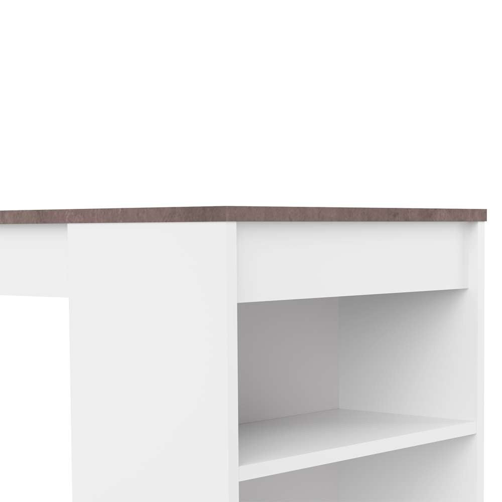 TEMAHOME - Aravis Dining Bar Table in White / Concrete Look - E8080A2198X00 veiw 4