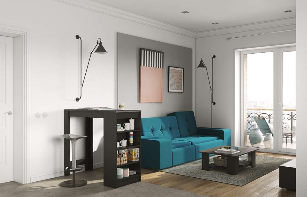 TEMAHOME - Aravis Dining Bar Table in Black / Concrete Look - E8080A7698X00 veiw 7