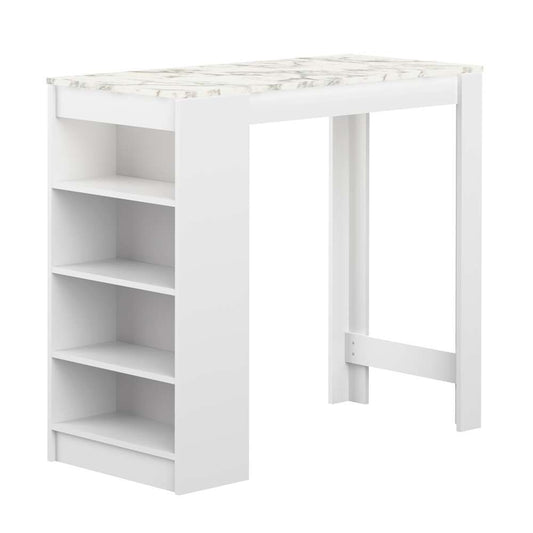 TEMAHOME - Aravis Dining Bar Table in White / White Marble Look - E8080A2145X00 veiw 1