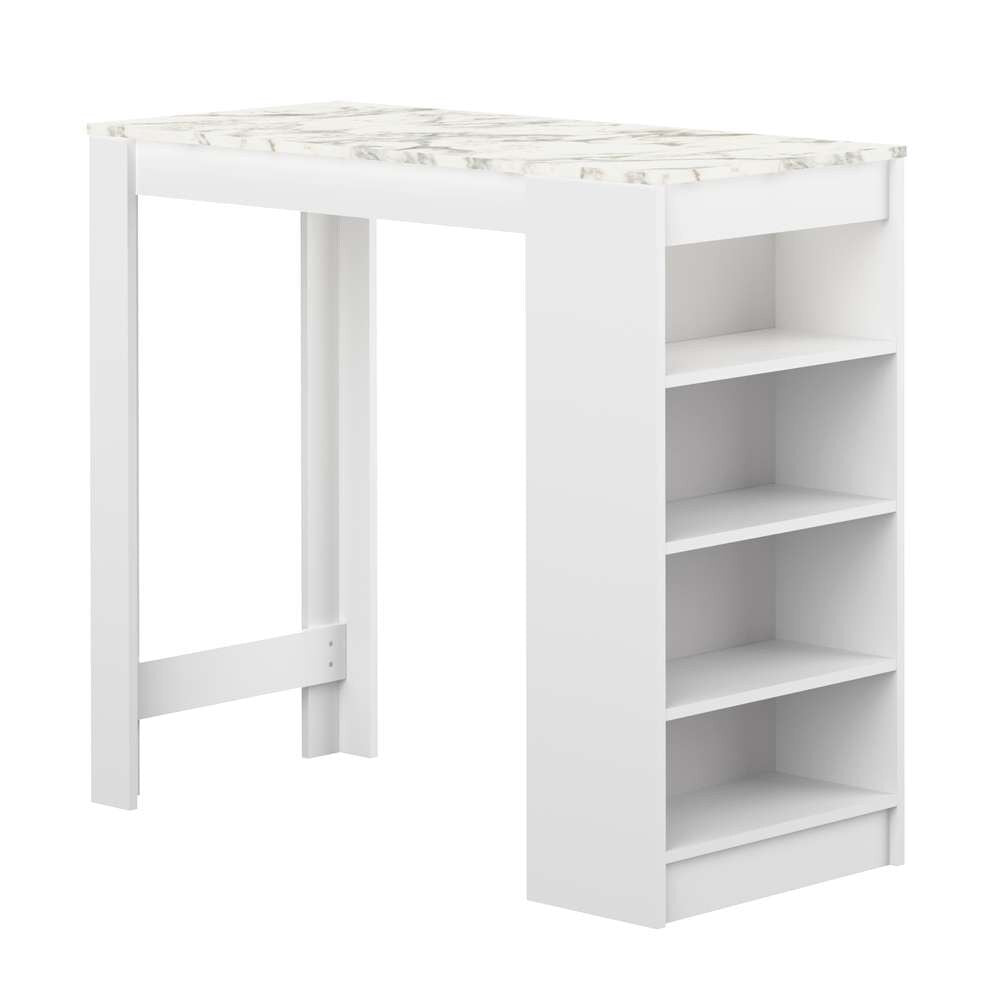 TEMAHOME - Aravis Dining Bar Table in White / White Marble Look - E8080A2145X00 veiw 3