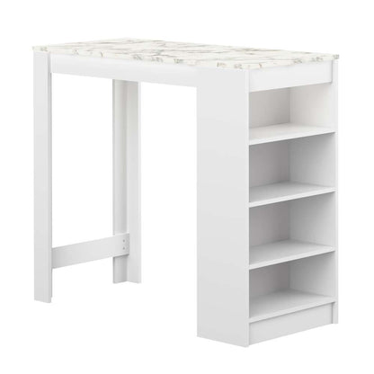 TEMAHOME - Aravis Dining Bar Table in White / White Marble Look - E8080A2145X00 veiw 3