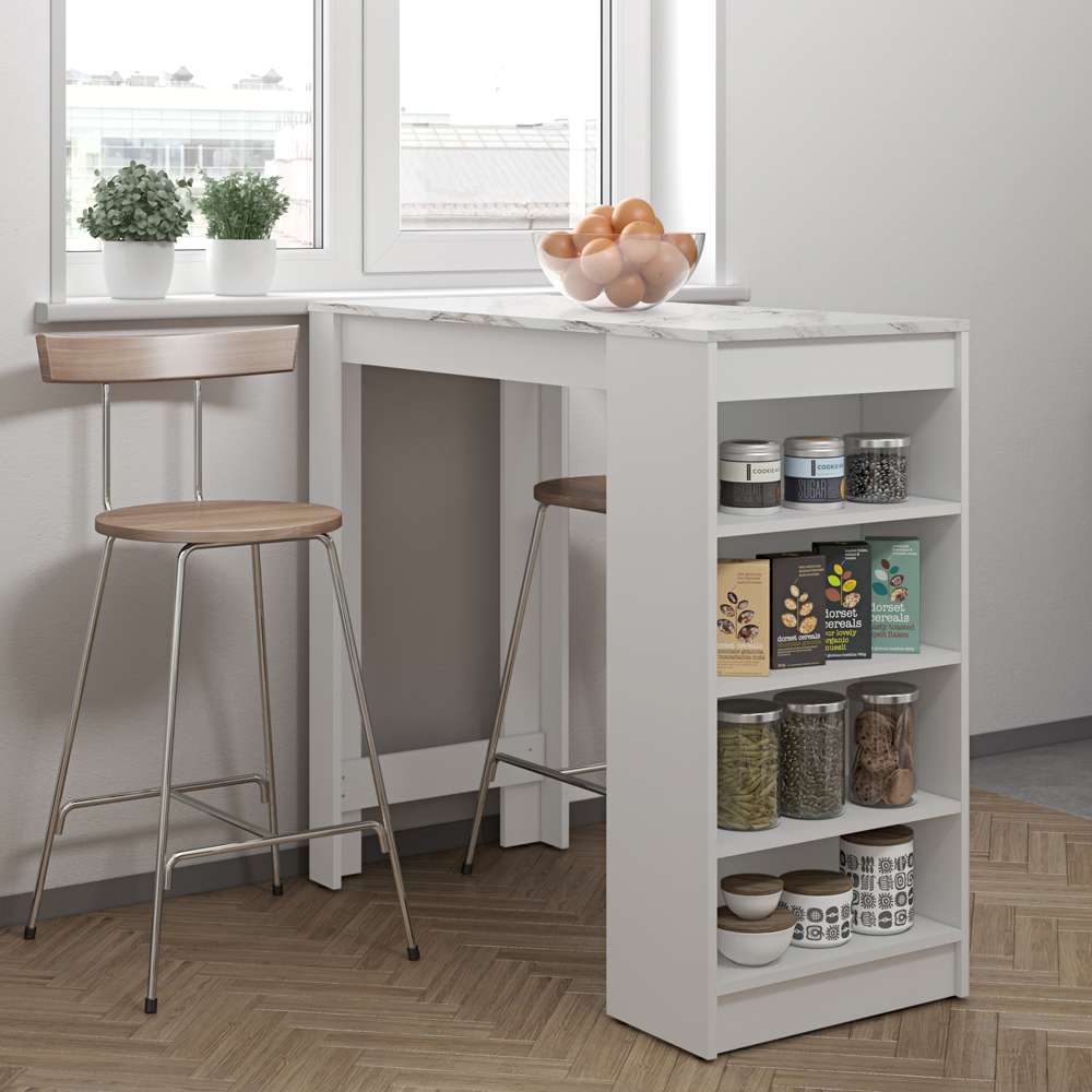 TEMAHOME - Aravis Dining Bar Table in White / White Marble Look - E8080A2145X00 veiw 6