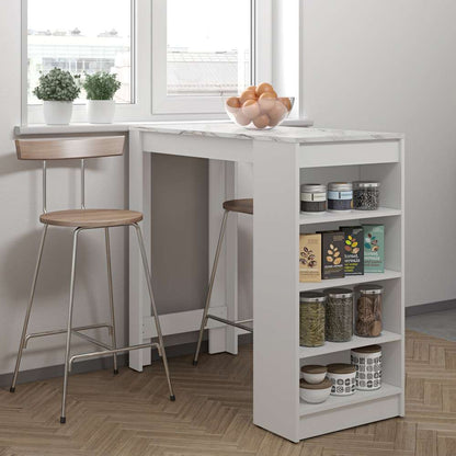 TEMAHOME - Aravis Dining Bar Table in White / White Marble Look - E8080A2145X00 veiw 6