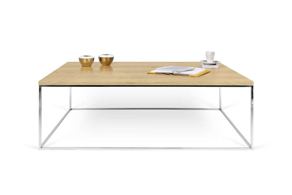 TEMAHOME - Gleam 47x30 Coffee Table  in Oak / Chrome - 9500626678 veiw 2