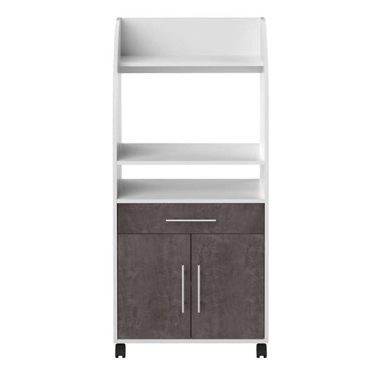 TEMAHOME - Jeanne Kitchen Trolley in White / Concrete Look - E8071A2198A80 veiw 1