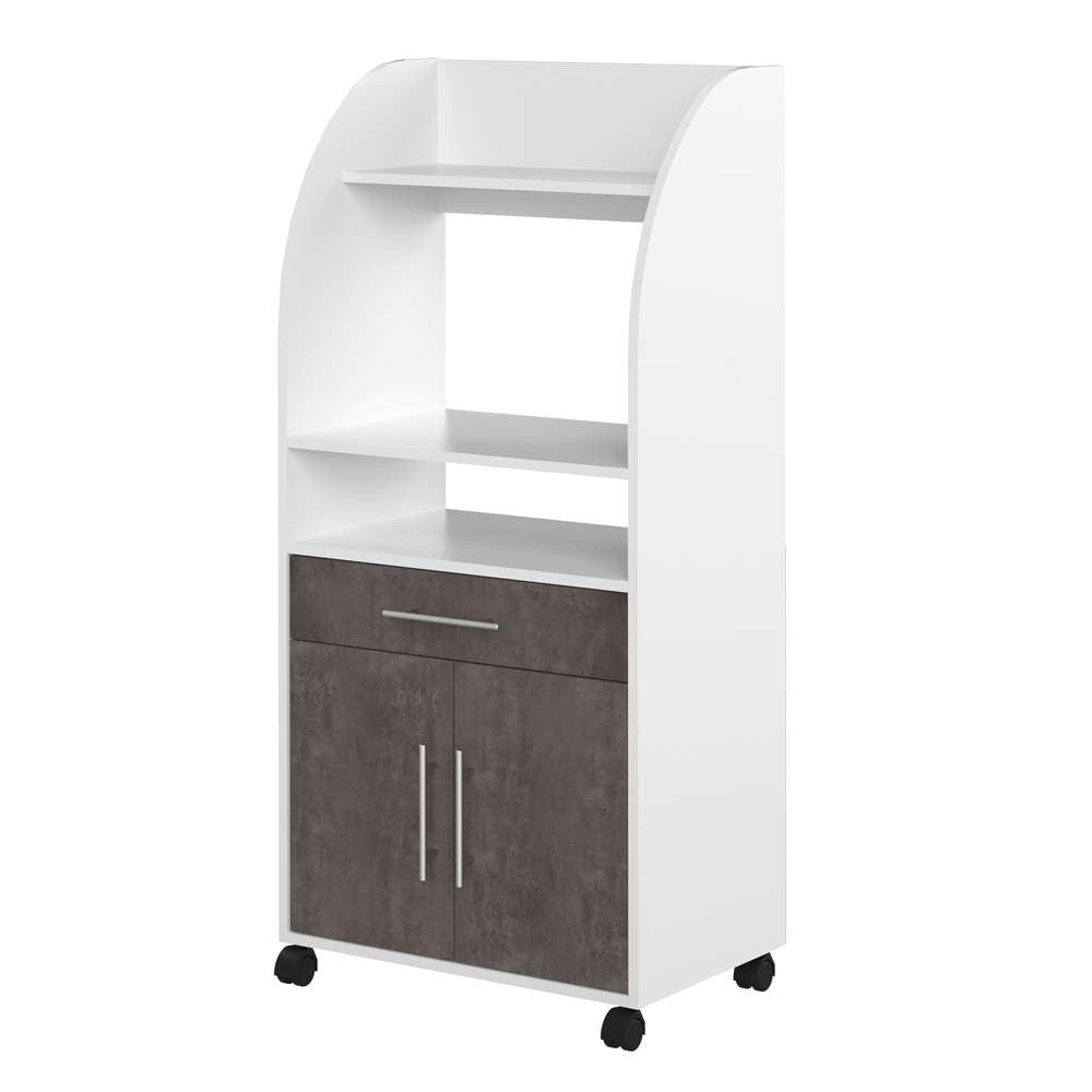 TEMAHOME - Jeanne Kitchen Trolley in White / Concrete Look - E8071A2198A80 veiw 3