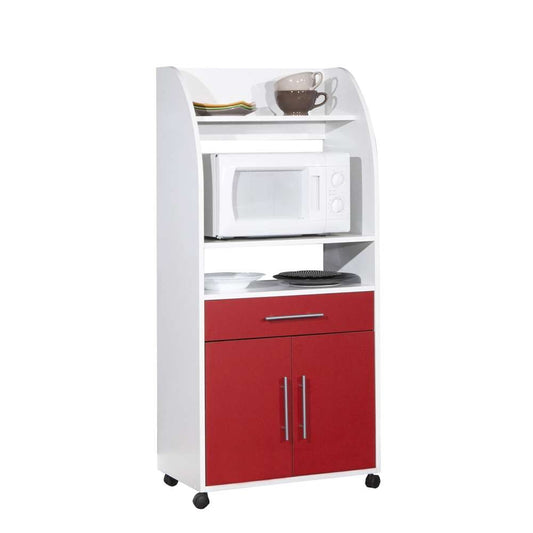 TEMAHOME - Jeanne Kitchen Trolley in White / Red - E8071A2179A80 veiw 1