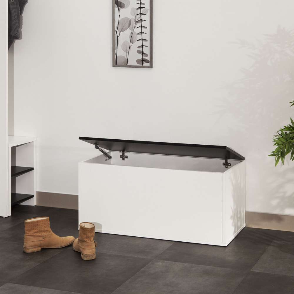 TEMAHOME - Knight Shoe Storage Bench in White / Black - E4007A2176A00 veiw 6