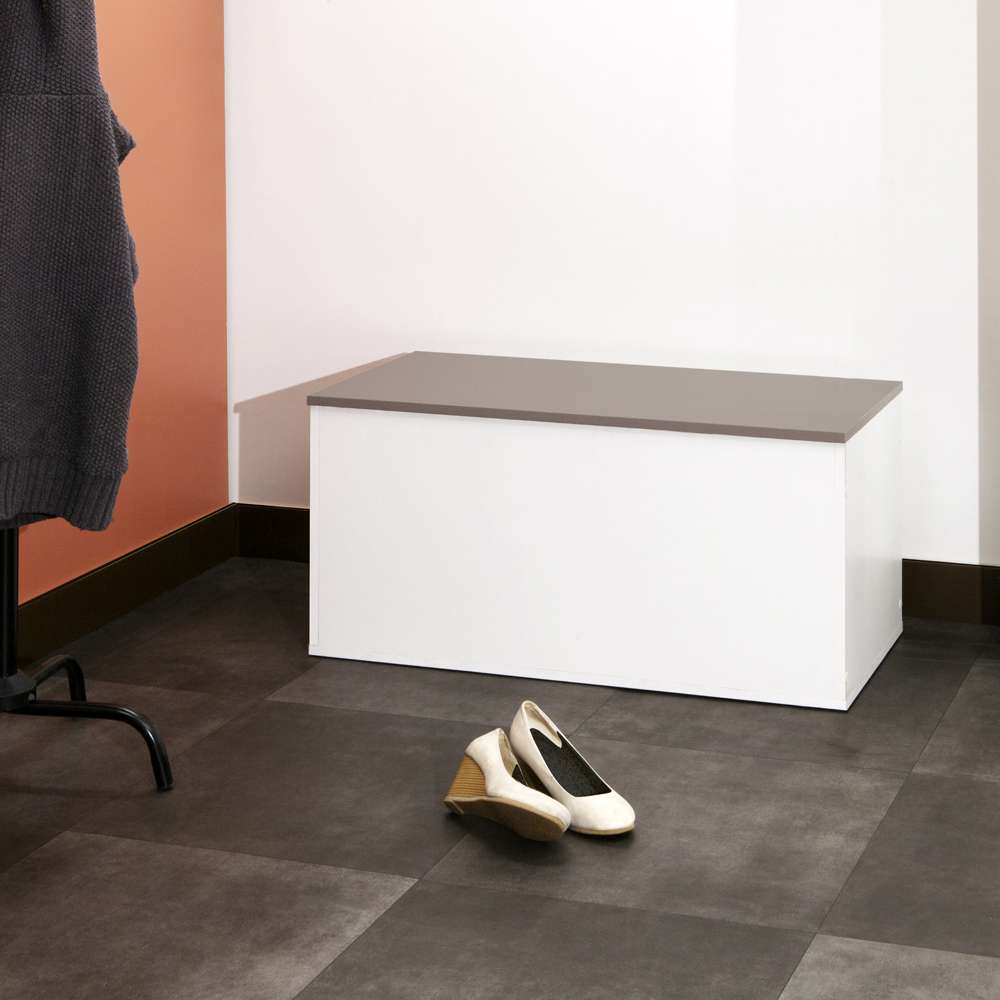 TEMAHOME - Knight Shoe Storage Bench in White / Taupe - E4007A2191A00 veiw 6
