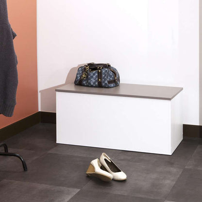 TEMAHOME - Knight Shoe Storage Bench in White / Taupe - E4007A2191A00 veiw 7