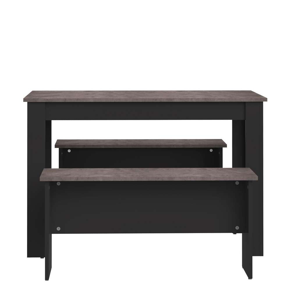 TEMAHOME - Nice Dining Table with Benches in Black / Concrete Look - E2281A7698X00 veiw 5