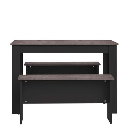TEMAHOME - Nice Dining Table with Benches in Black / Concrete Look - E2281A7698X00 veiw 5
