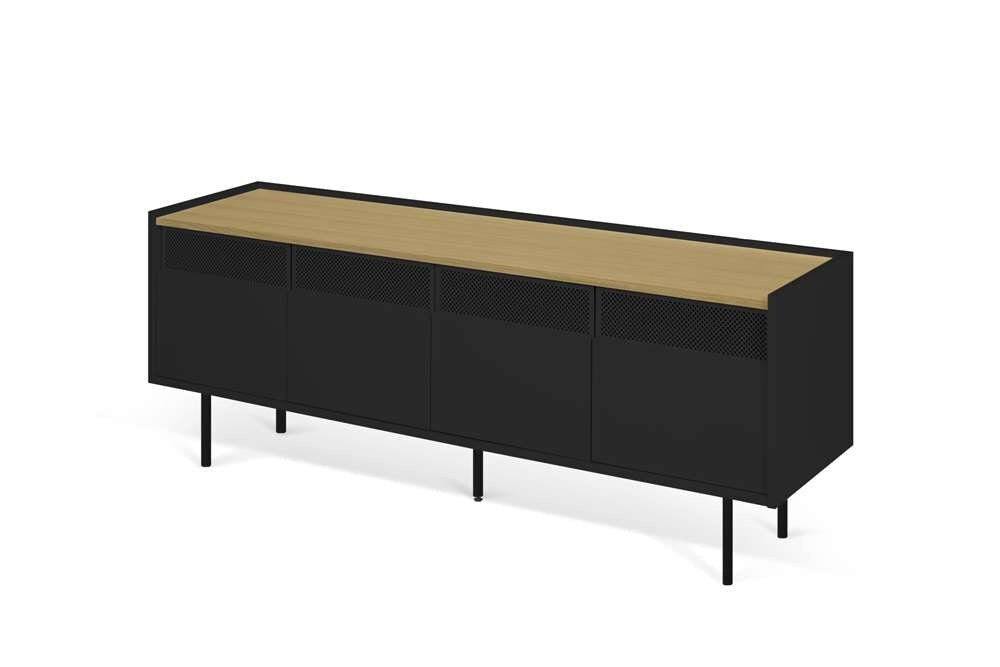 TEMAHOME - Radio TV Table in Oak / Pure Black - 9500639586 veiw 4