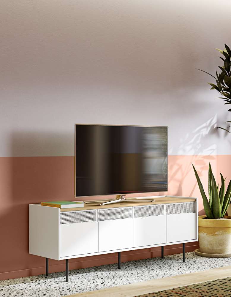 TEMAHOME - Radio TV Table in Oak / Pure White - 9500639630 veiw 6