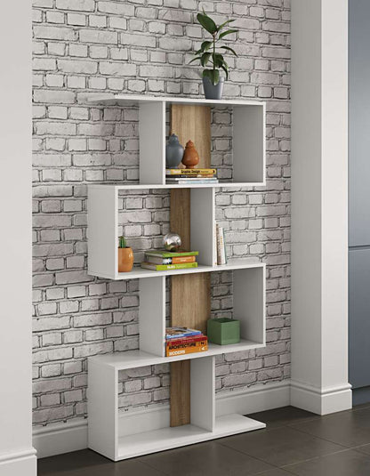 TEMAHOME - Sigma Bookcase in White / Oak Color - E7068A2134X00 veiw 5