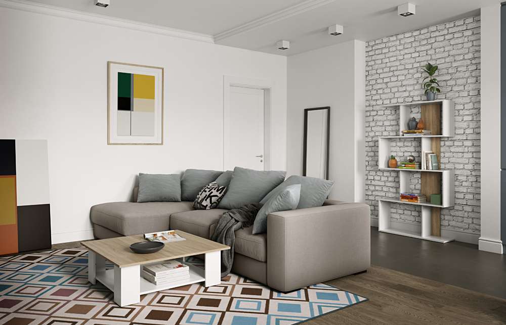 TEMAHOME - Sigma Bookcase in White / Oak Color - E7068A2134X00 veiw 7
