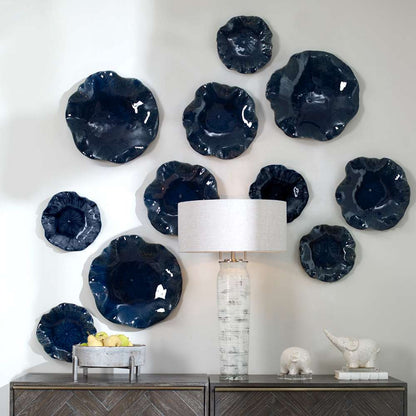 Uttermost - Abella Blue Ceramic Wall Decor (Set of 3) - 04253 veiw 4