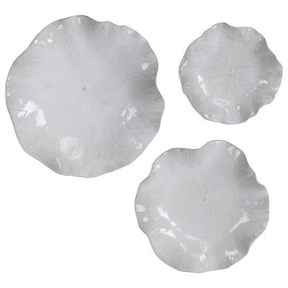 Uttermost - Abella Ceramic Wall Decor, Set of 3, White - 04234 veiw 1