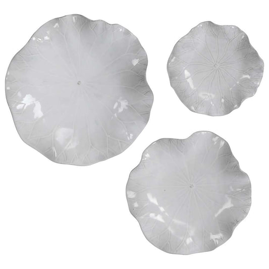 Uttermost - Abella Ceramic Wall Decor, Set of 3, White - 04234 veiw 1
