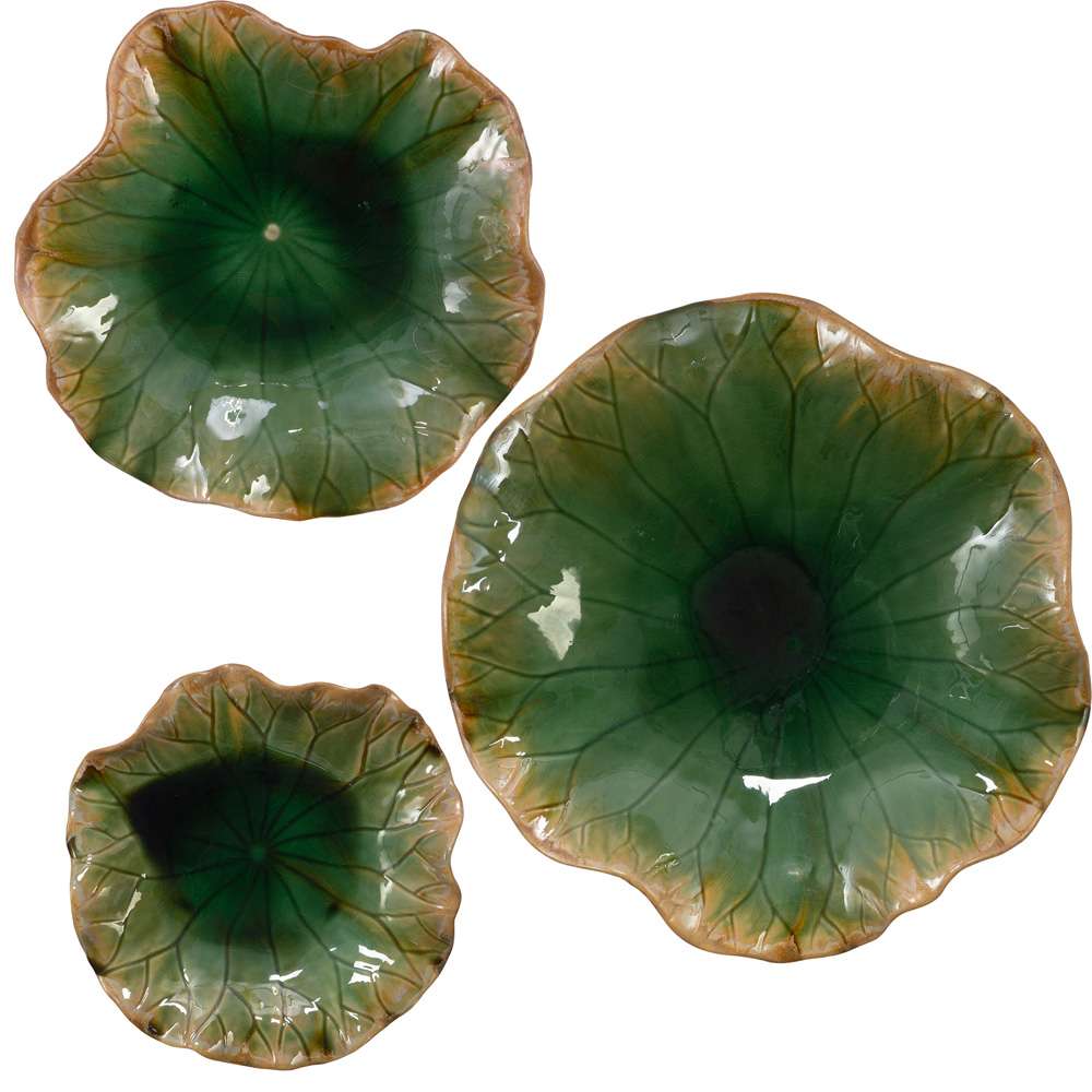 Uttermost - Abella Green Ceramic Wall Decor (Set of 3) - 04247 veiw 1