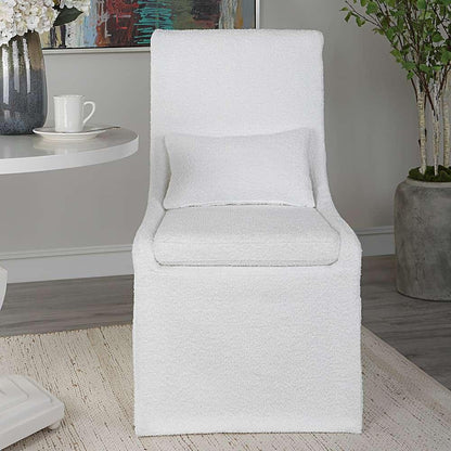 Uttermost - Coley White Armless Chair - 23728 veiw 4