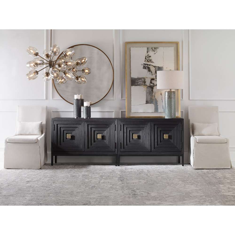 Uttermost - Coley White Linen Armless Chair - 23493 veiw 3