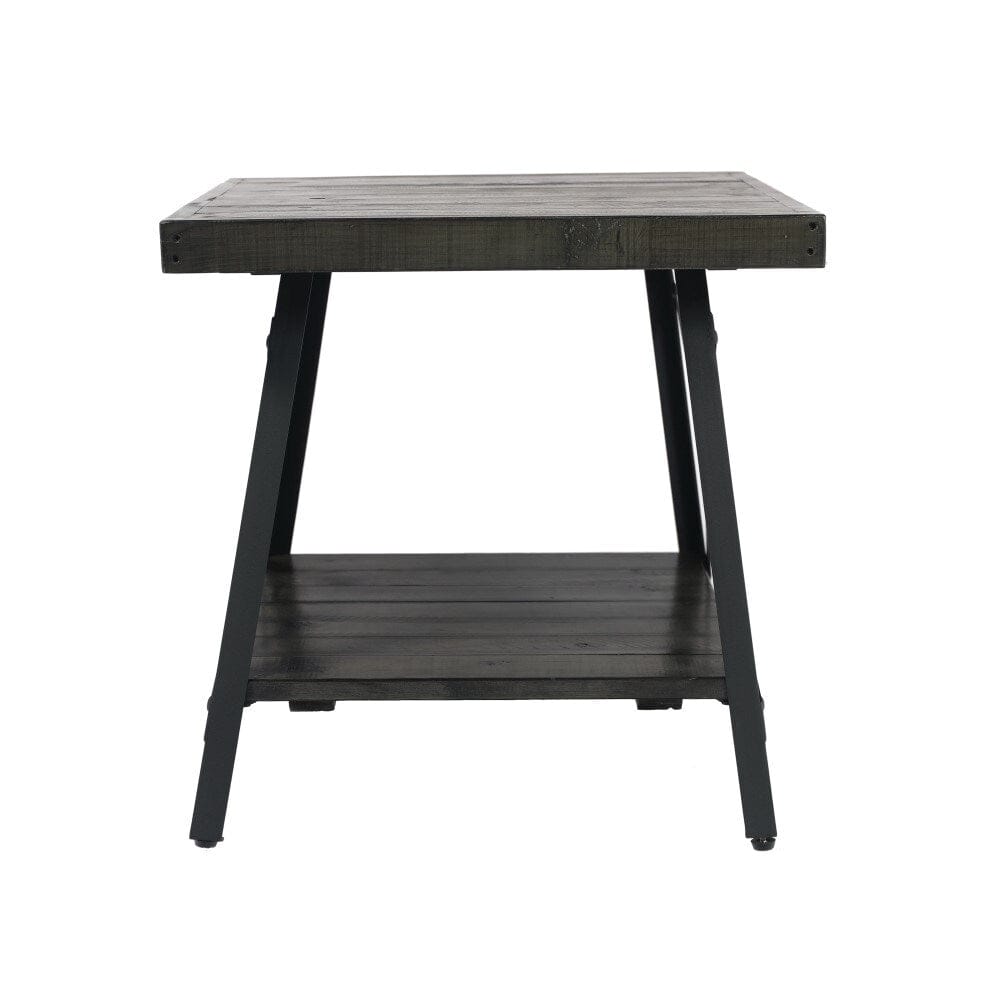Wallace & Bay - Douglas 24in End Table with Solid Wood Top, Metal Base, And Open Storage Shelf - WBT5270 veiw 4