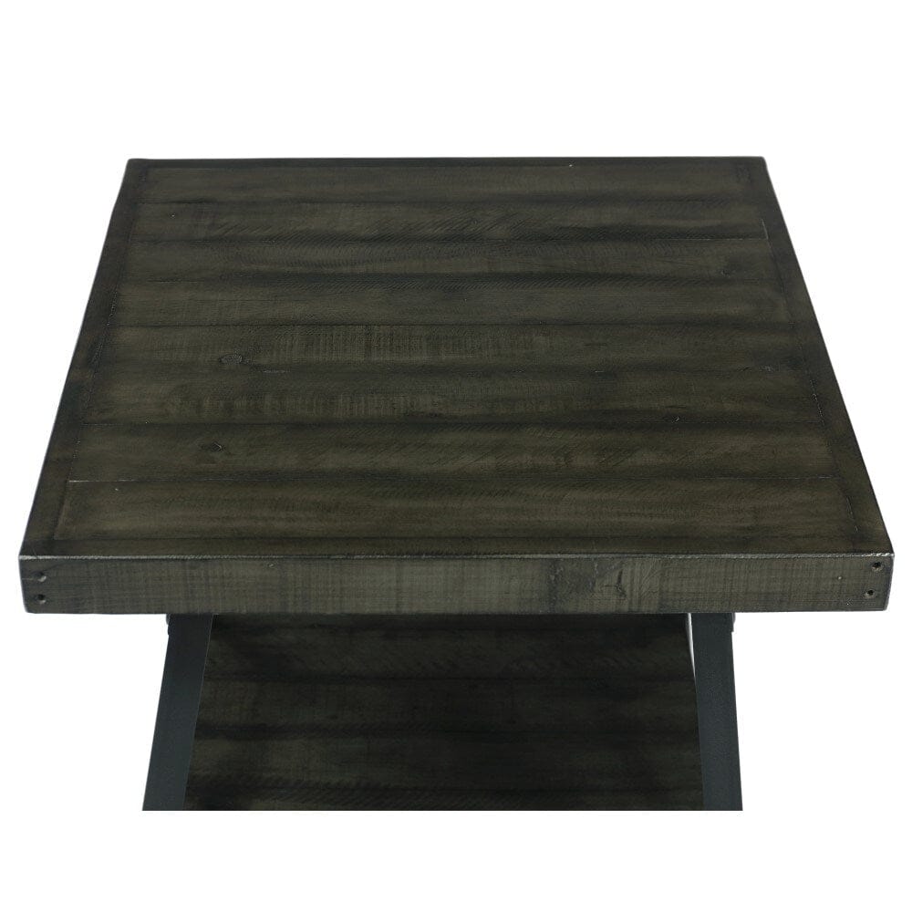 Wallace & Bay - Douglas 24in End Table with Solid Wood Top, Metal Base, And Open Storage Shelf - WBT5270 veiw 7