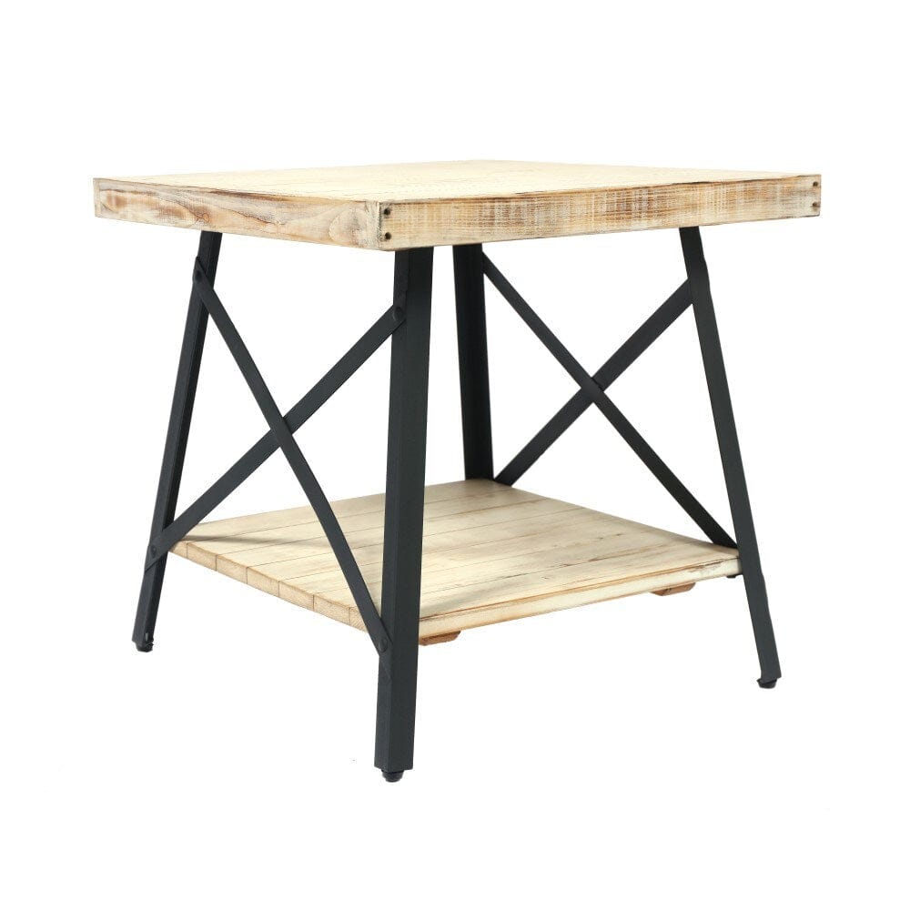 Wallace & Bay - Douglas 24in End Table with Solid Wood Top, Metal Base, And Open Storage Shelf - WBT7323 veiw 4