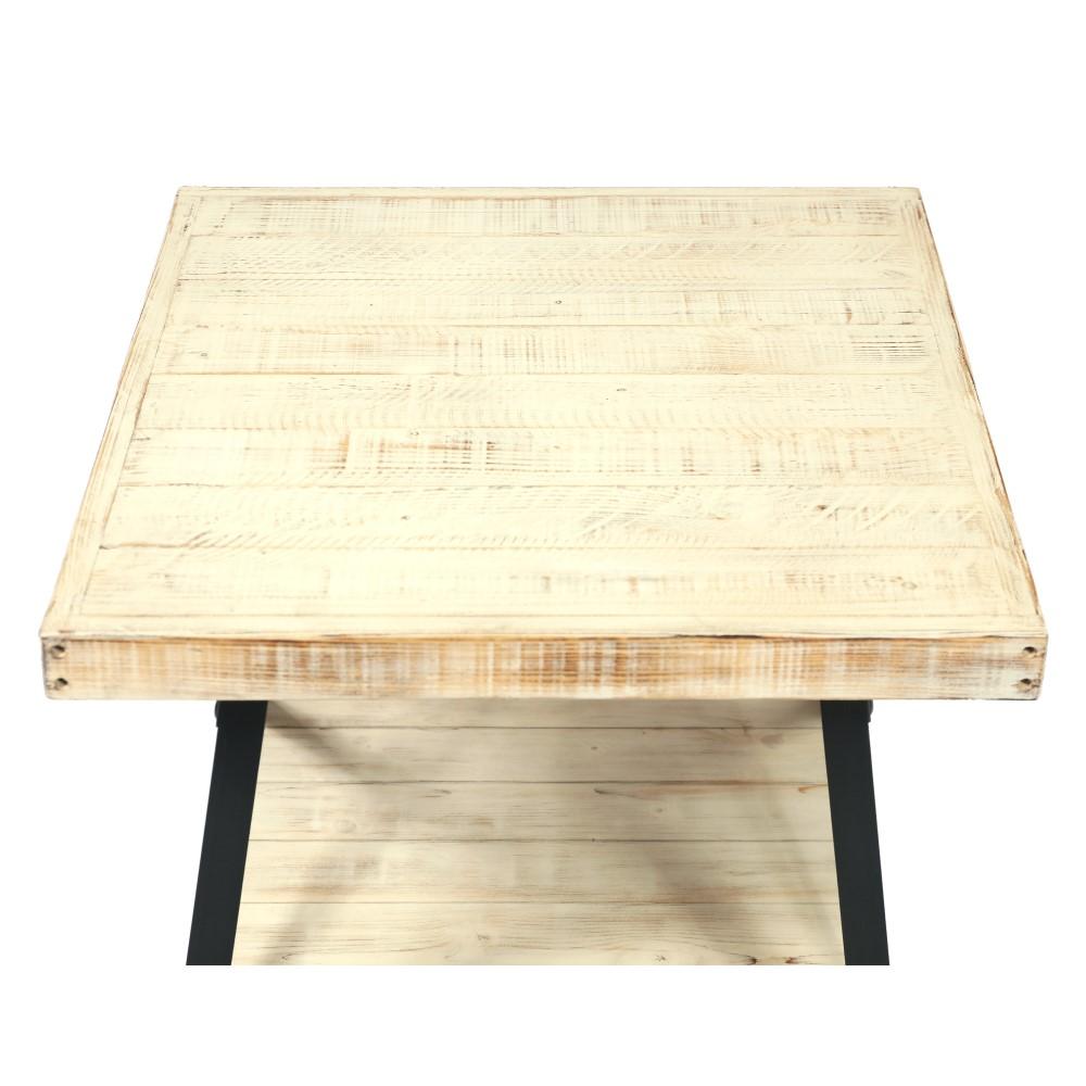 Wallace & Bay - Douglas 24in End Table with Solid Wood Top, Metal Base, And Open Storage Shelf - WBT7323 veiw 6