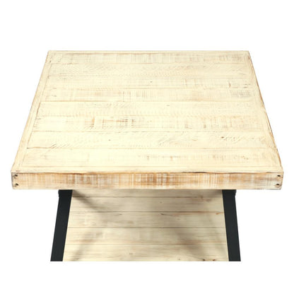 Wallace & Bay - Douglas 24in End Table with Solid Wood Top, Metal Base, And Open Storage Shelf - WBT7323 veiw 6