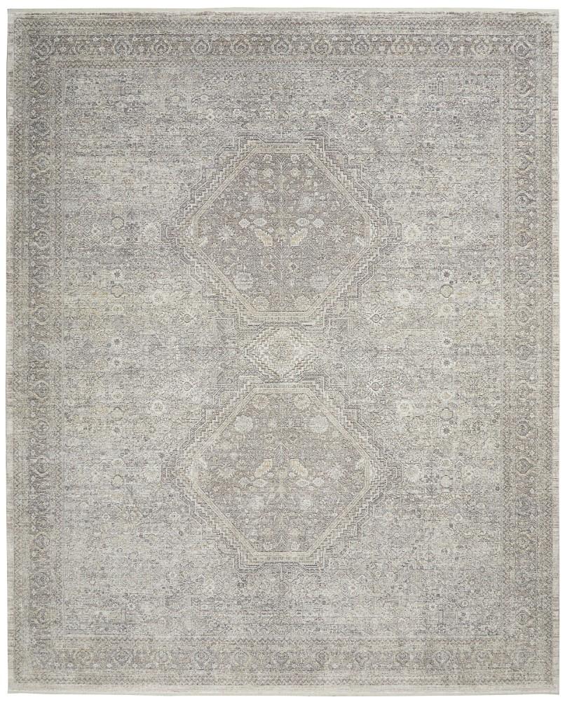 Nourison - Starry Nights 86in x 116in Cream and Grey Vintage Area Rug - STN04-99446737618 veiw 1