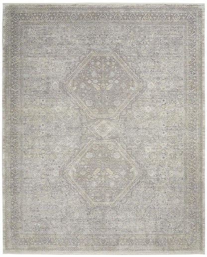 Nourison - Starry Nights 8 x 10 Cream and Grey Vintage Area Rug - STN04-99446737601 veiw 1