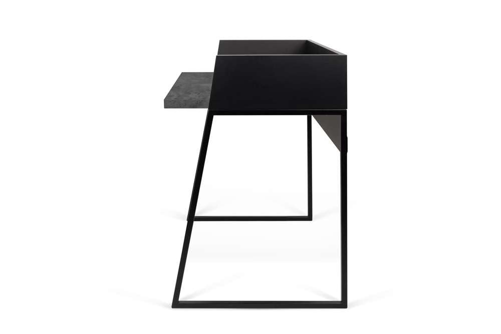 TEMAHOME - Volga Desk  in Concrete Look / Pure Black - 9000054075 veiw 3