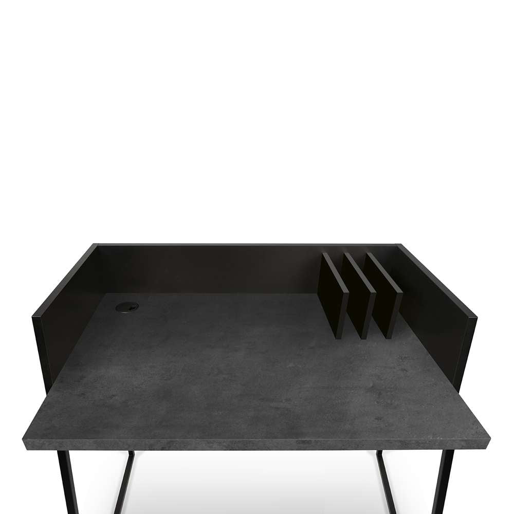TEMAHOME - Volga Desk  in Concrete Look / Pure Black - 9000054075 veiw 6