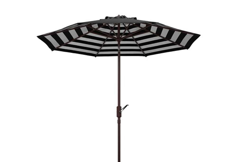 Safavieh - Tiana 9Ft Crank Umbrella - Black - PAT8007K veiw 1