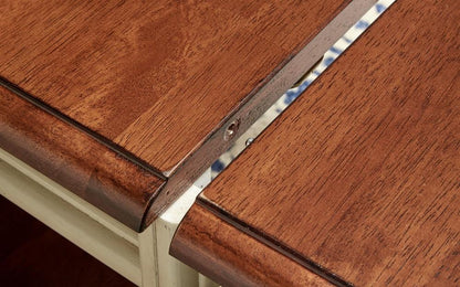 A-America - British Isles 54in - 76in Oval Dining Table with (2) 12in Leaves in Merlot-Buttermilk Finish - BRIMB6310 veiw 4
