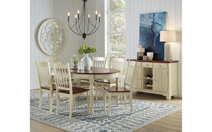 A-America - British Isles 54in - 76in Oval Dining Table with (2) 12in Leaves in Merlot-Buttermilk Finish - BRIMB6310 veiw 7