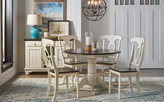 A-America - British Isles Napoleon Side Chair in Chalk-Cocoa Bean Finish (Set of 2) - BRICO2852 veiw 2