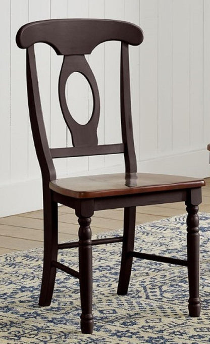 A-America - British Isles Napoleon Side Chair in Oak-Black Finish (Set of 2) - BRIOB2852 veiw 1