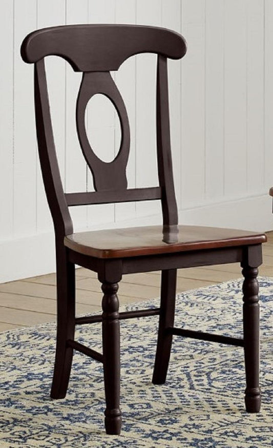 A-America - British Isles Napoleon Side Chair in Oak-Black Finish (Set of 2) - BRIOB2852 veiw 1