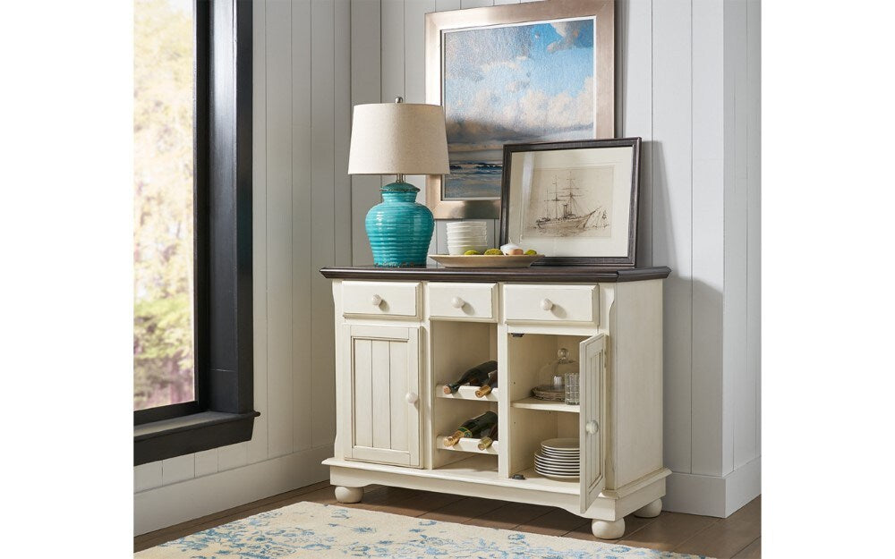 A-America - British Isles Server in Chalk-Cocoa Bean Finish - BRICO9010 veiw 3