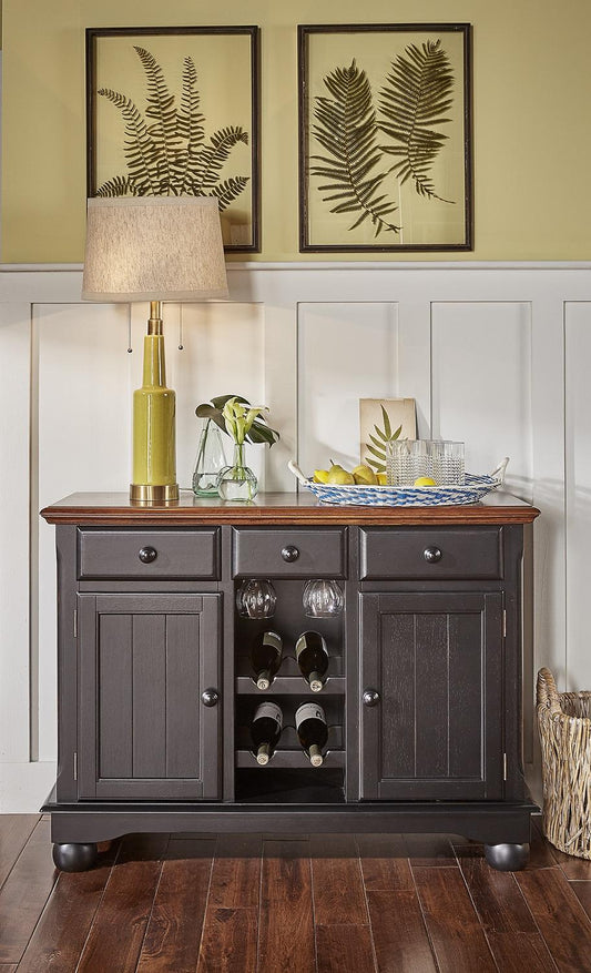 A-America - British Isles Server in Oak-Black Finish - BRIOB9010 veiw 1