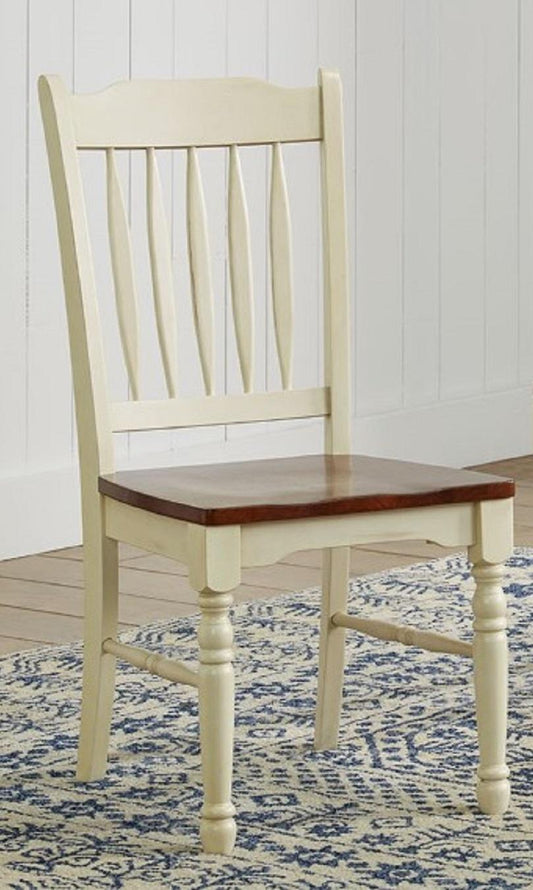 A-America - British Isles Slatback Side Chair in Merlot-Buttermilk Finish (Set of 2) - BRIMB2672 veiw 1
